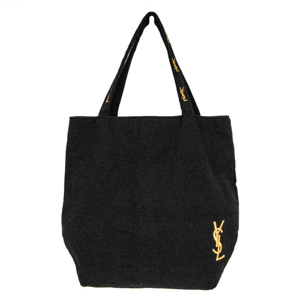 Yves Saint Laurent Novelty Women's Canvas Handbag,Tote Bag Black